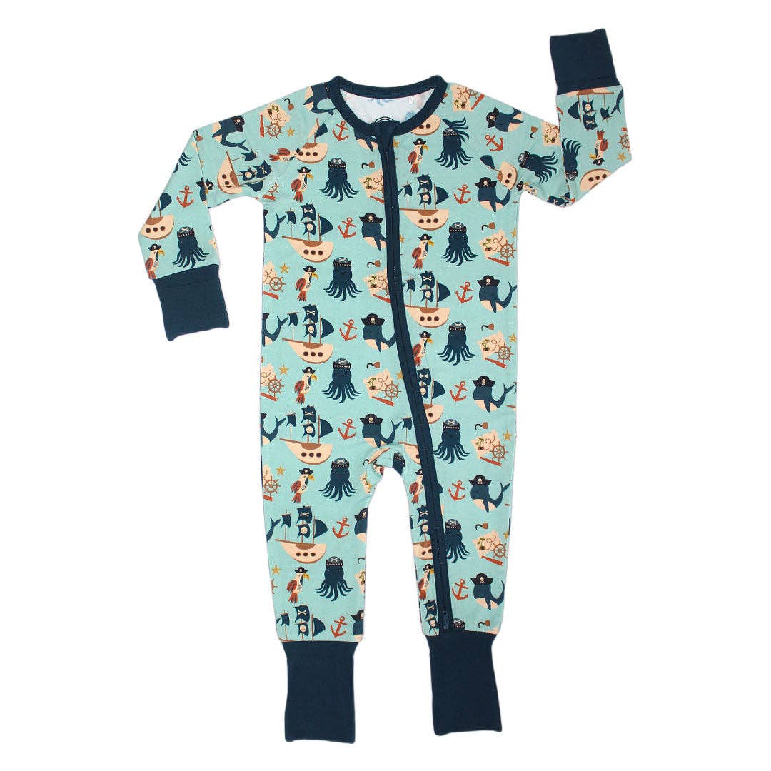 Pirate Bamboo Convertible Baby Pajama