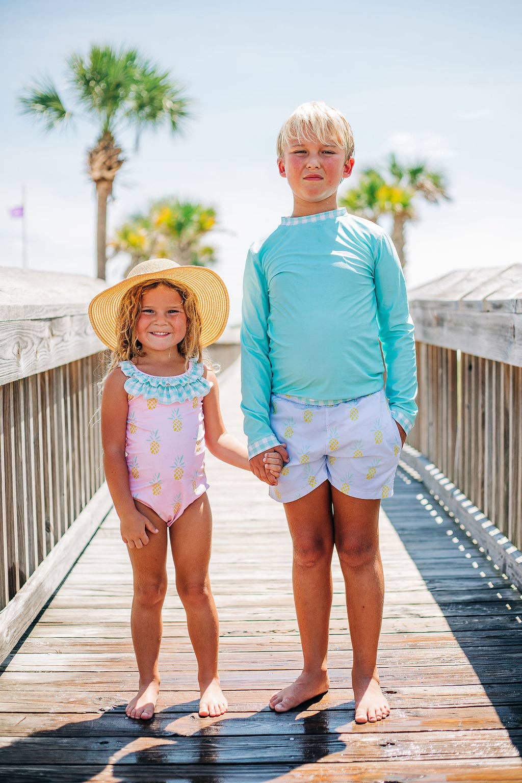 Blue Pineapple Swim Shorts