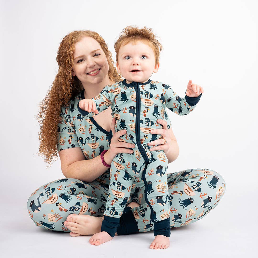 Pirate Bamboo Convertible Baby Pajama